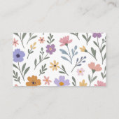 Een beetje Wildflower Bloemen Boeken voor Baby sho Informatiekaartje (Achterkant)