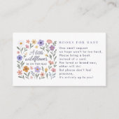 Een beetje Wildflower Bloemen Boeken voor Baby sho Informatiekaartje (Voorkant)