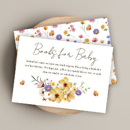 Een beetje Wildflower Bloemen Meisje Baby shower Informatiekaartje