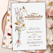Een beetje Wildflower Bloemen Meisje Baby shower Kaart