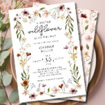 Een beetje Wildflower Bloemen Meisje Baby shower Kaart<br><div class="desc">Maak je klaar om je aankomende vreugdebundel te vieren met onze "A Little Wildflower" Baby shower Invitation! Perfect voor het verwelkomen van een baby meisje, deze uitnodiging brengt een plons van de lente en de zomer recht in de handen van uw gasten met zijn prachtige waterverf wilde bloemen. 🌸 Het...</div>