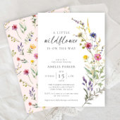 Een beetje Wildflower Bloemen Meisje Baby shower Kaart