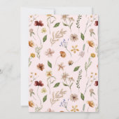 Een beetje Wildflower Bloemen Meisje Baby shower Kaart (Achterkant)