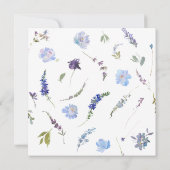 Een beetje Wildflower Blue Floral Summer Baby show Kaart (Achterkant)