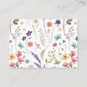 Een beetje Wildflower Boeken voor Baby Floral Gard Informatiekaartje (Achterkant)