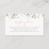 Een beetje Wildflower Boho Baby Display Douche Informatiekaartje (Voorkant)