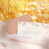 Een beetje Wildflower Boho Baby Display Douche Informatiekaartje