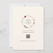 Een beetje Wildflower Boho Baby shower Bee Kaart (Achterkant)