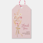 Een beetje Wildflower Boho Baby shower dank je Cadeaulabel (Voorkant)