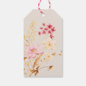 Een beetje Wildflower Boho Baby shower dank je Cadeaulabel (Achterkant)