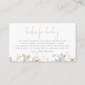 Een beetje Wildflower Boho boeken voor Baby shower Informatiekaartje (Voorkant)