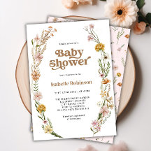 Een beetje Wildflower Boho Chic Meisje Baby shower