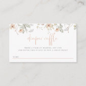 Een beetje Wildflower Boho Luier Raffle Baby showe Informatiekaartje (Voorkant)