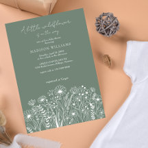 Een beetje Wildflower Boho Sage Green Baby shower