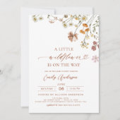 Een beetje Wildflower Boho Terracotta Baby shower Kaart (Voorkant)