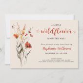 Een beetje Wildflower BOHO Waterverf Baby shower Kaart (Voorkant)