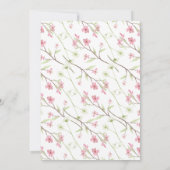 Een beetje Wildflower Botanische Meisje Baby showe Kaart (Achterkant)