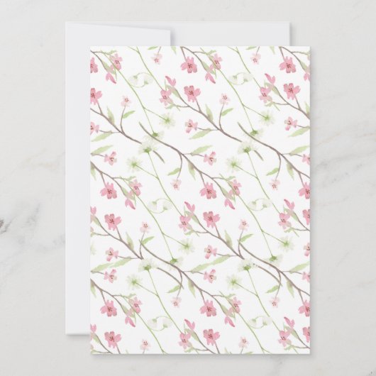 Een beetje Wildflower Botanische Meisje Baby showe Kaart (Achterkant)