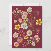 Een beetje Wildflower Bourgogne Baby shower Kaart (Achterkant)