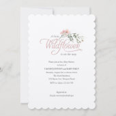 Een beetje Wildflower Eenvoudige elegante Roze Dou Kaart (Voorkant)