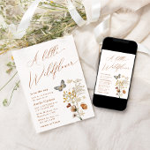 Een beetje Wildflower Elegant Baby shower Kaart