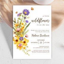 Een beetje Wildflower Elegant Meisje Baby shower