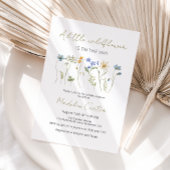 Een beetje Wildflower Floral Neutral Baby shower Kaart