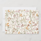 Een beetje Wildflower Foto Baby shower Tuin Kaart (Achterkant)