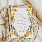 Een beetje Wildflower geel Boho Baby shower Kaart