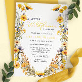 Een beetje Wildflower geel Boho Baby shower Kaart