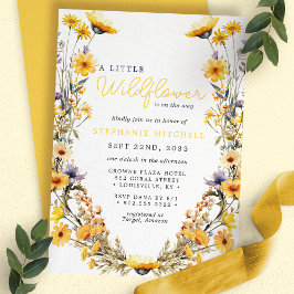 Een beetje Wildflower geel Boho Baby shower Kaart