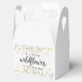 Een beetje Wildflower geel Waterverf Baby shower Bedankdoosjes (Geopend)