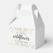 Een beetje Wildflower geel Waterverf Baby shower Bedankdoosjes (Voorkant Zijde)