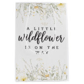Een beetje Wildflower geel Waterverf Baby shower Medium Cadeauzakje (Voorkant)