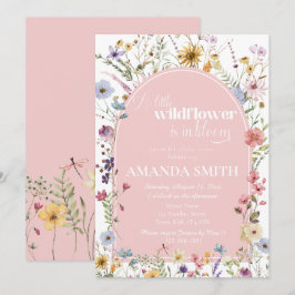 Een beetje Wildflower is in Bloom Floral Baby show Kaart