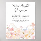 Een beetje Wildflower Late Night Luiers Poster (Voorkant)