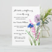 Een beetje Wildflower Meisje Baby shower Korenbloe Kaart (Staand voorkant)