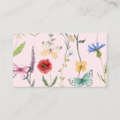 Een beetje Wildflower Meisje Baby shower Luier Raf Informatiekaartje (Achterkant)