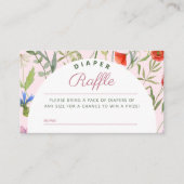 Een beetje Wildflower Meisje Baby shower Luier Raf Informatiekaartje (Voorkant)