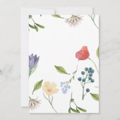 Een beetje Wildflower Meisje Baby shower Wit Kaart (Achterkant)