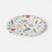 Een beetje Wildflower Meisje Baby shower Wit Papieren Bordje (Gekanteld)