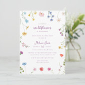 Een beetje Wildflower Meisje Boho Baby shower Kaart (Staand voorkant)
