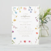 Een beetje Wildflower Meisje Boho Baby shower Kaart (Staand voorkant)