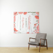 Een beetje Wildflower Meisje Perzik Baby shower Wandkleed (In Situ (horizontaal))