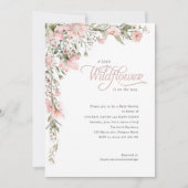 Een beetje wildflower roze bloemige baby meisje do kaart (Voorkant)