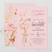 Een beetje Wildflower rustieke Boho Natuur Baby sh Kaart (Voorkant / Achterkant)