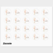 Een beetje Wildflower rustieke Boho Natuur Baby sh Ronde Sticker (Vel)