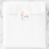 Een beetje Wildflower rustieke Boho Natuur Baby sh Ronde Sticker (Tas)