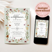 Een beetje Wildflower Sage Green Baby shower Kaart