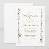 Een beetje Wildflower Tuin Boho Meisje Baby shower Kaart (Voorkant / Achterkant)